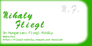 mihaly fliegl business card